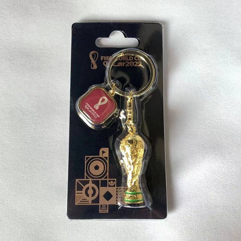 2022 new football keychain mascot world fans products decorated with souvenir schoolbags Dali God Cup Pendant