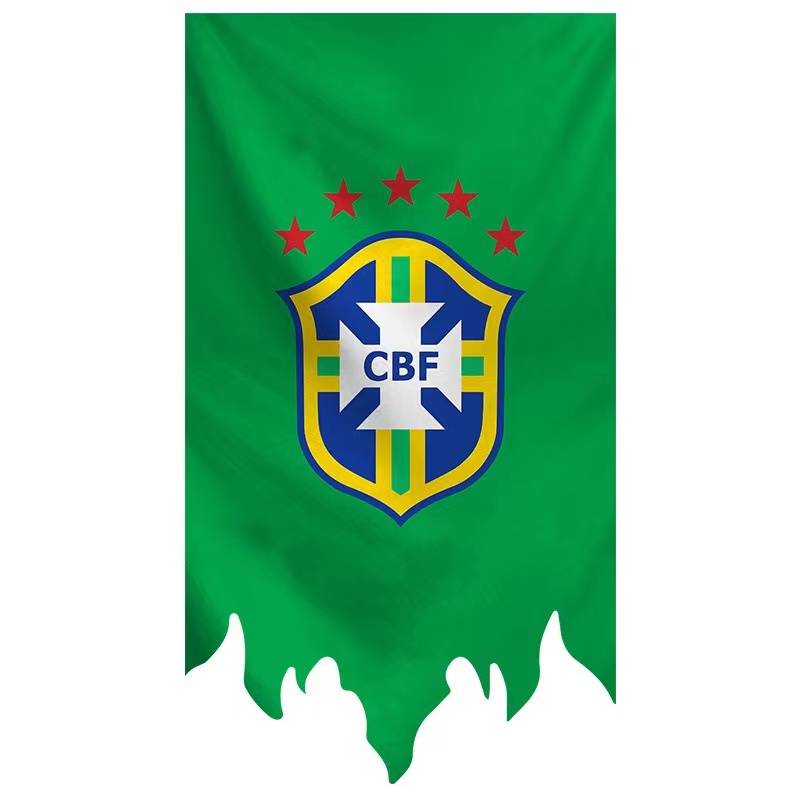 Brazilian team's bottom hanging flag 125x70cm