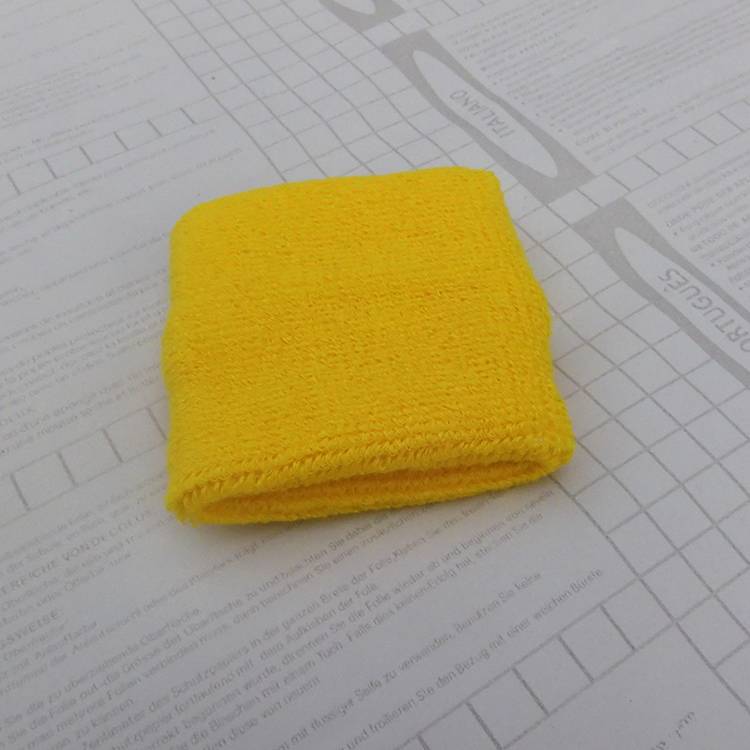 Pure cotton yellow wristband alone