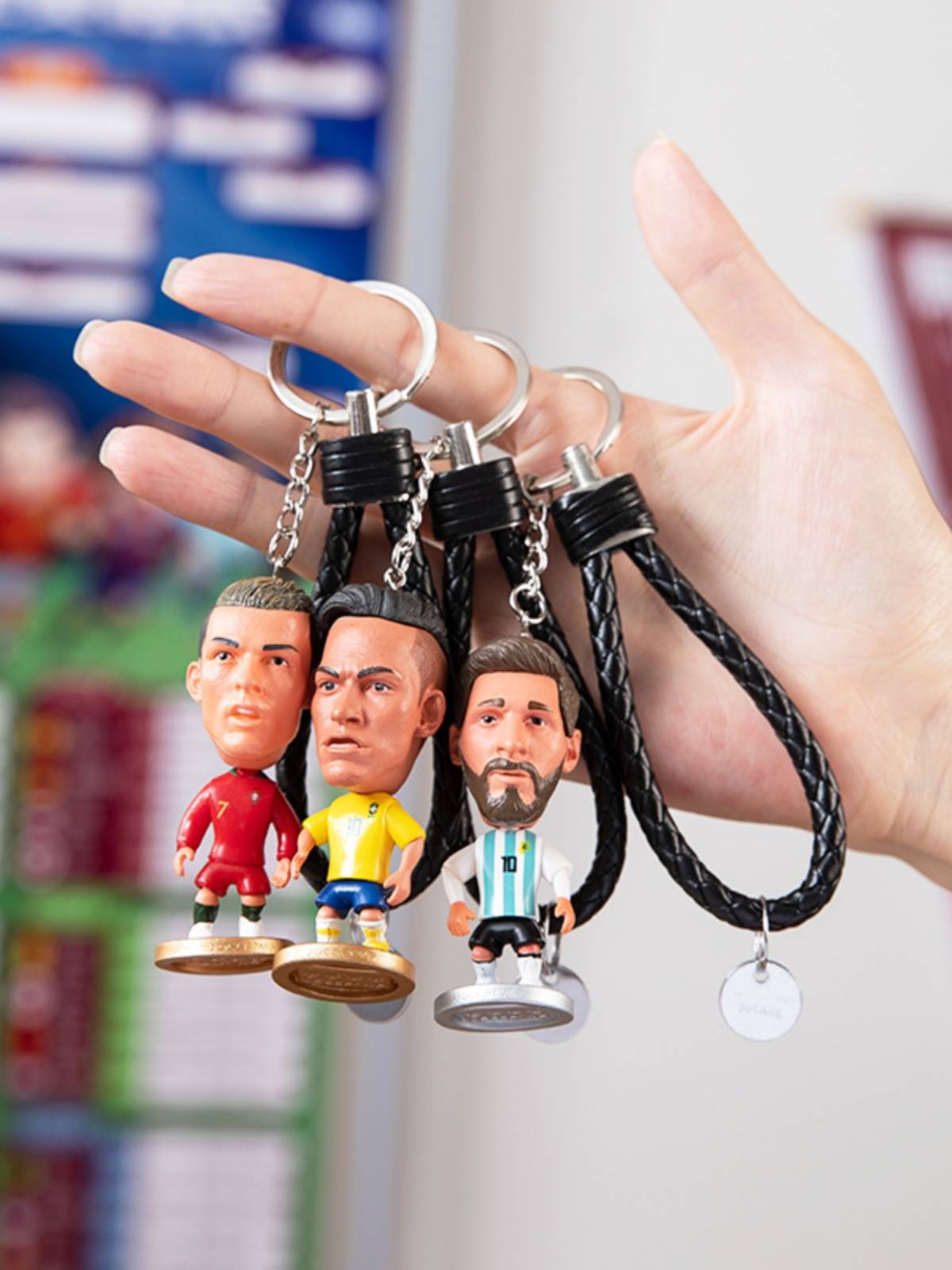 2024 European Cup hand -made doll keychain souvenirs football star gift gift peripheral pendant promotion