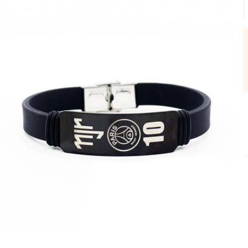 Football C Ronalberg Marcelon Souvenir Southern Mbappe adjustable bracelet 2 -piece dazzling black iron box
