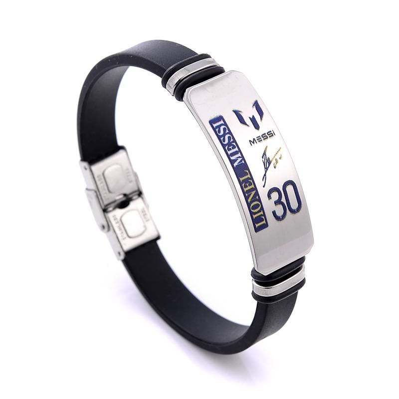 Football C Ronalberg Marcelon Souvenir Southern Mbappe adjustable bracelet 2 -piece dazzling black iron box