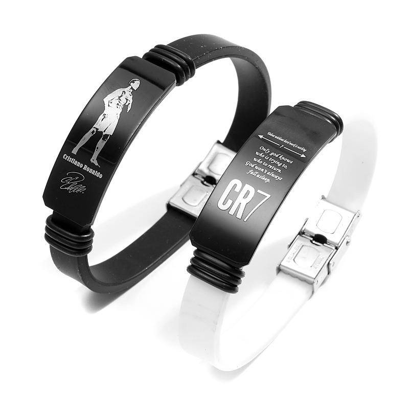 Football C Ronalberg Marcelon Souvenir Southern Mbappe adjustable bracelet 2 -piece dazzling black iron box