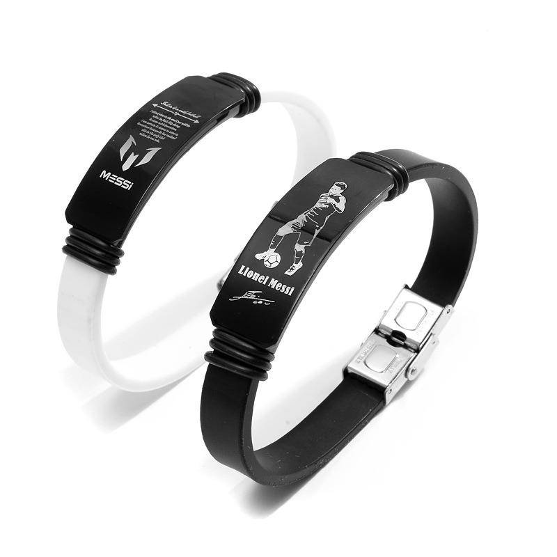 Football C Ronalberg Marcelon Souvenir Southern Mbappe adjustable bracelet 2 -piece dazzling black iron box