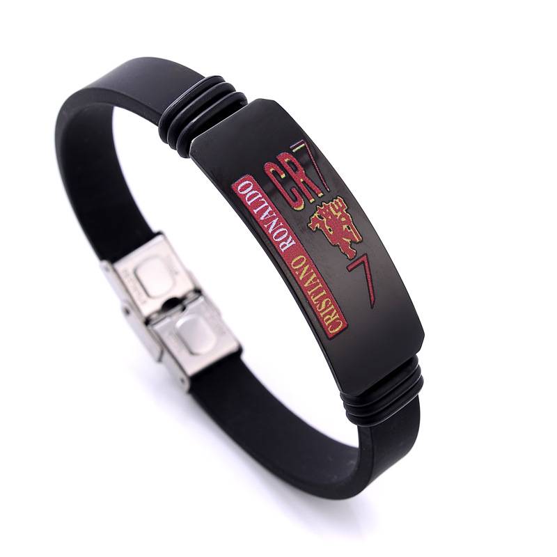 Football C Ronalberg Marcelon Souvenir Southern Mbappe adjustable bracelet 2 -piece dazzling black iron box