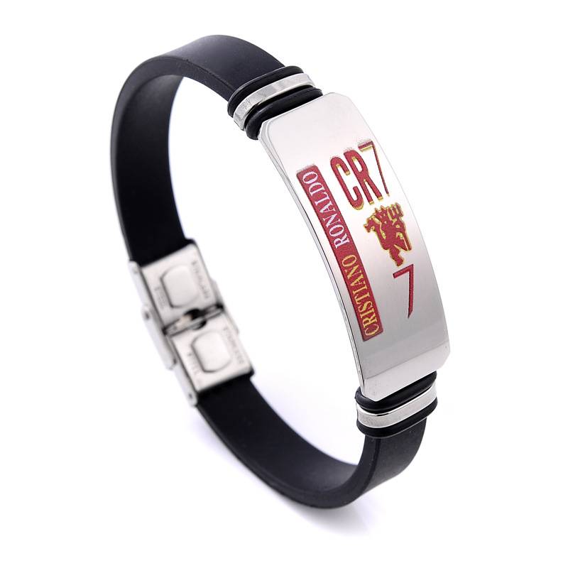 Football C Ronalberg Marcelon Souvenir Southern Mbappe adjustable bracelet 2 -piece dazzling black iron box