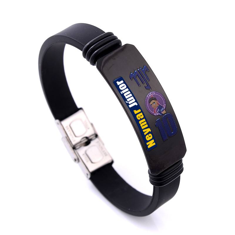 Football C Ronalberg Marcelon Souvenir Southern Mbappe adjustable bracelet 2 -piece dazzling black iron box
