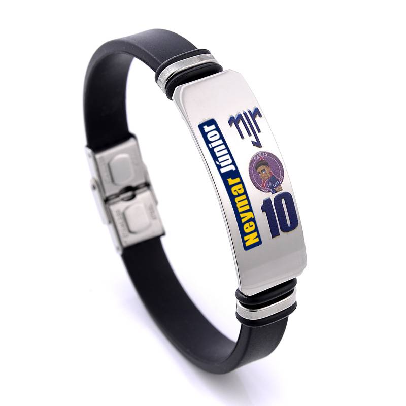 Football C Ronalberg Marcelon Souvenir Southern Mbappe adjustable bracelet 2 -piece dazzling black iron box