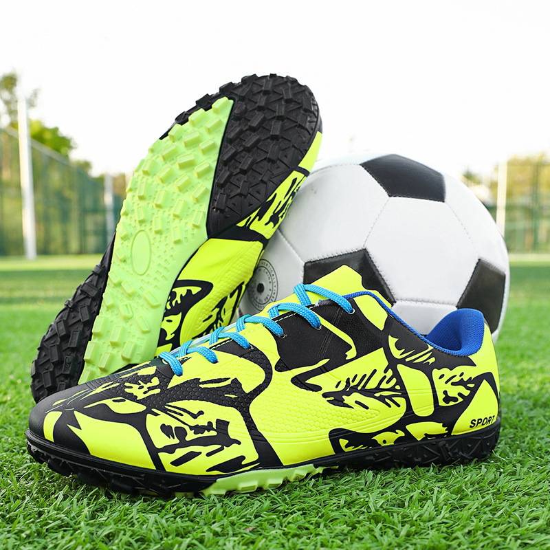 New professional training football shoes men's low -top leather nails football football shoes youth shoes large size indoor