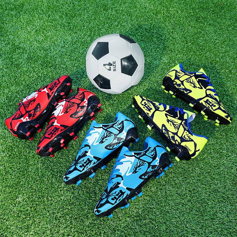 New professional training football shoes men's low -top leather nails football football shoes youth shoes large size indoor