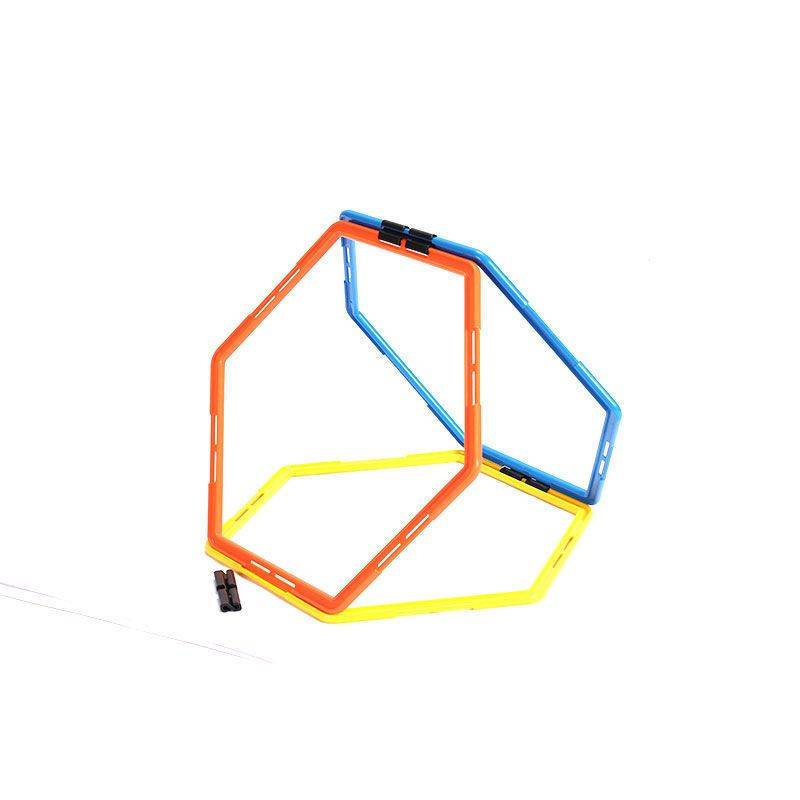 5 (mixed colors) of the hexagonal training circle to get 5 buckles