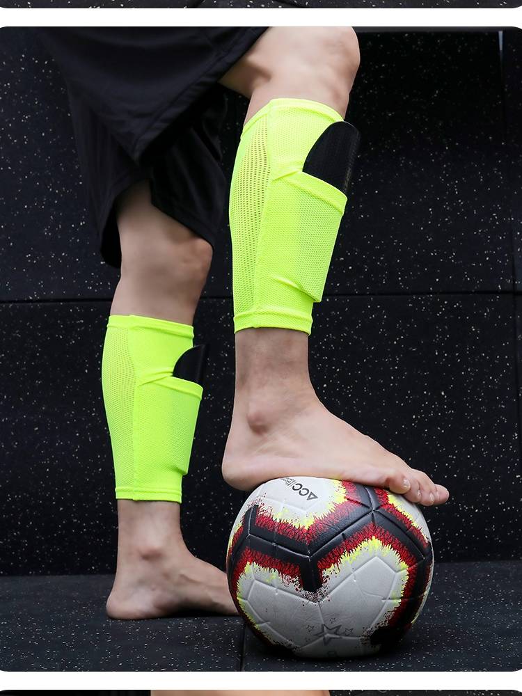 Summer thin football leggings and socks, children's double -layer bottomless sheets, protective calf adult football plugs