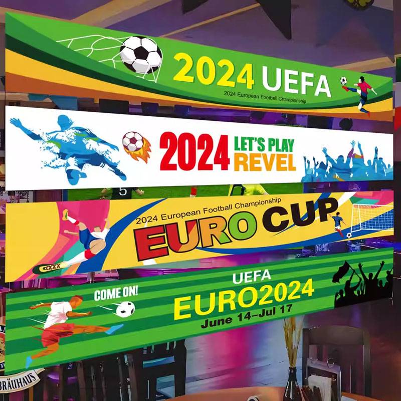 2024 European Cup Football Decoration theme poster Hanging atmosphere scene layout Bar sports lottery shop supplies