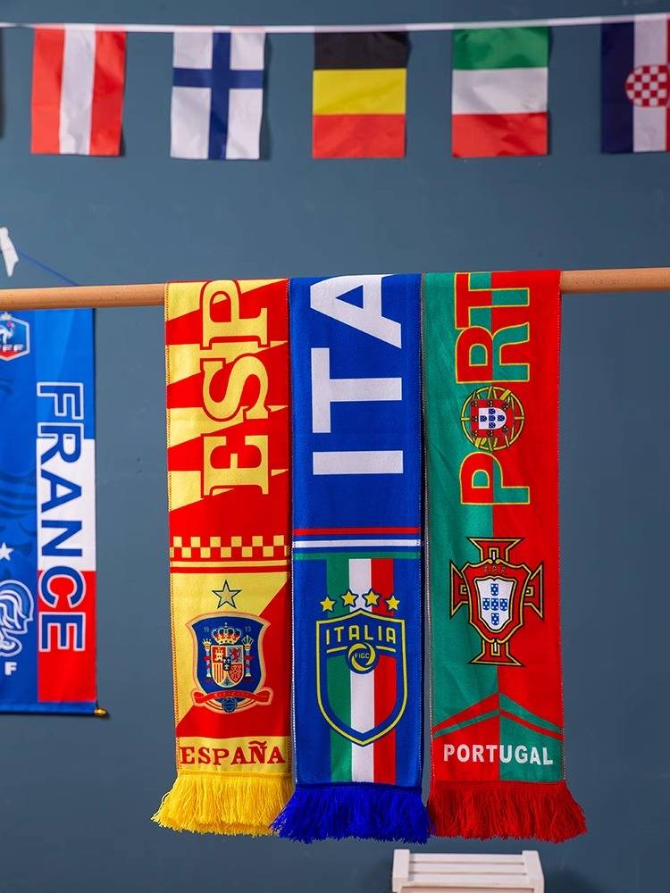 2024 European Cup Scarf Football Cup Decoration Gifts Argentine Prop Fans Fans Around neck