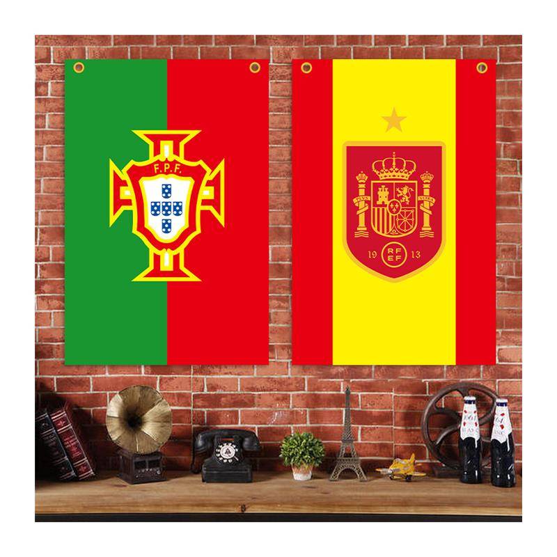 2024 European Cup Decoration 24 National Football Team Theme Hanging Cloth Poster Poster Barbecue Store