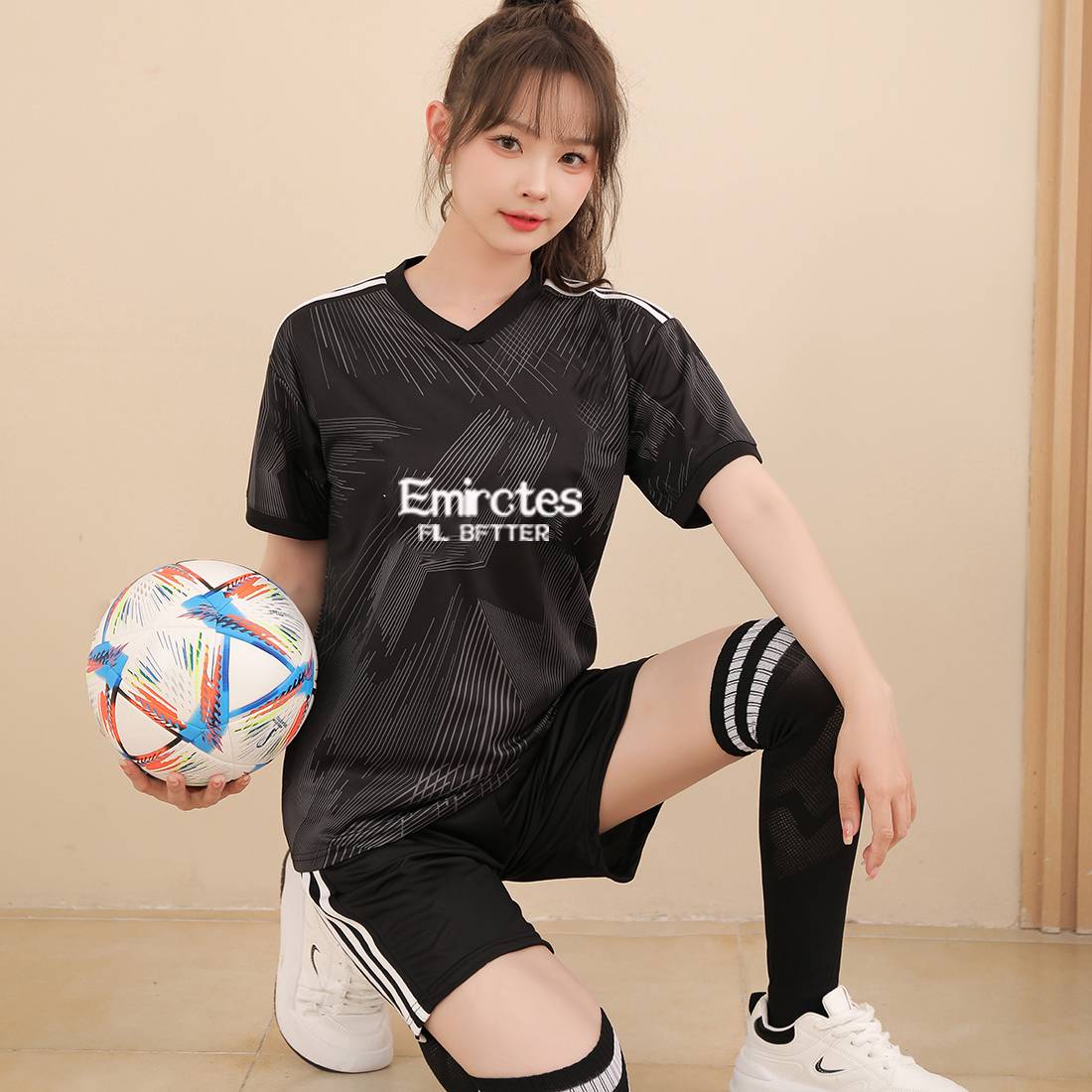 Football uniform women's men's sets of loose student sports competition training clothes custom football jersey children's jersey