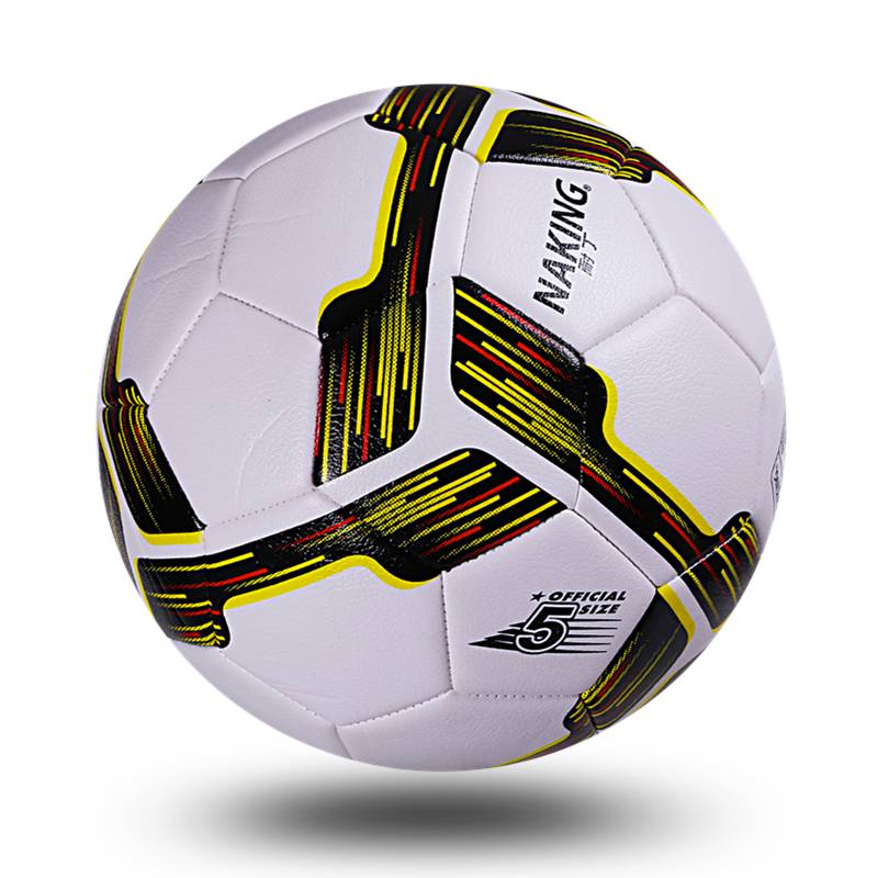 Football authentic Bingding soft leather primary and secondary school students on campus middle school entrance examination young children, abrasion, black and white thick No. 4 5