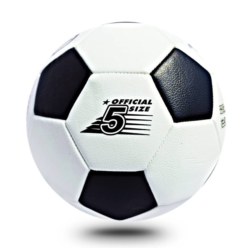 Football authentic Bingding soft leather primary and secondary school students on campus middle school entrance examination young children, abrasion, black and white thick No. 4 5