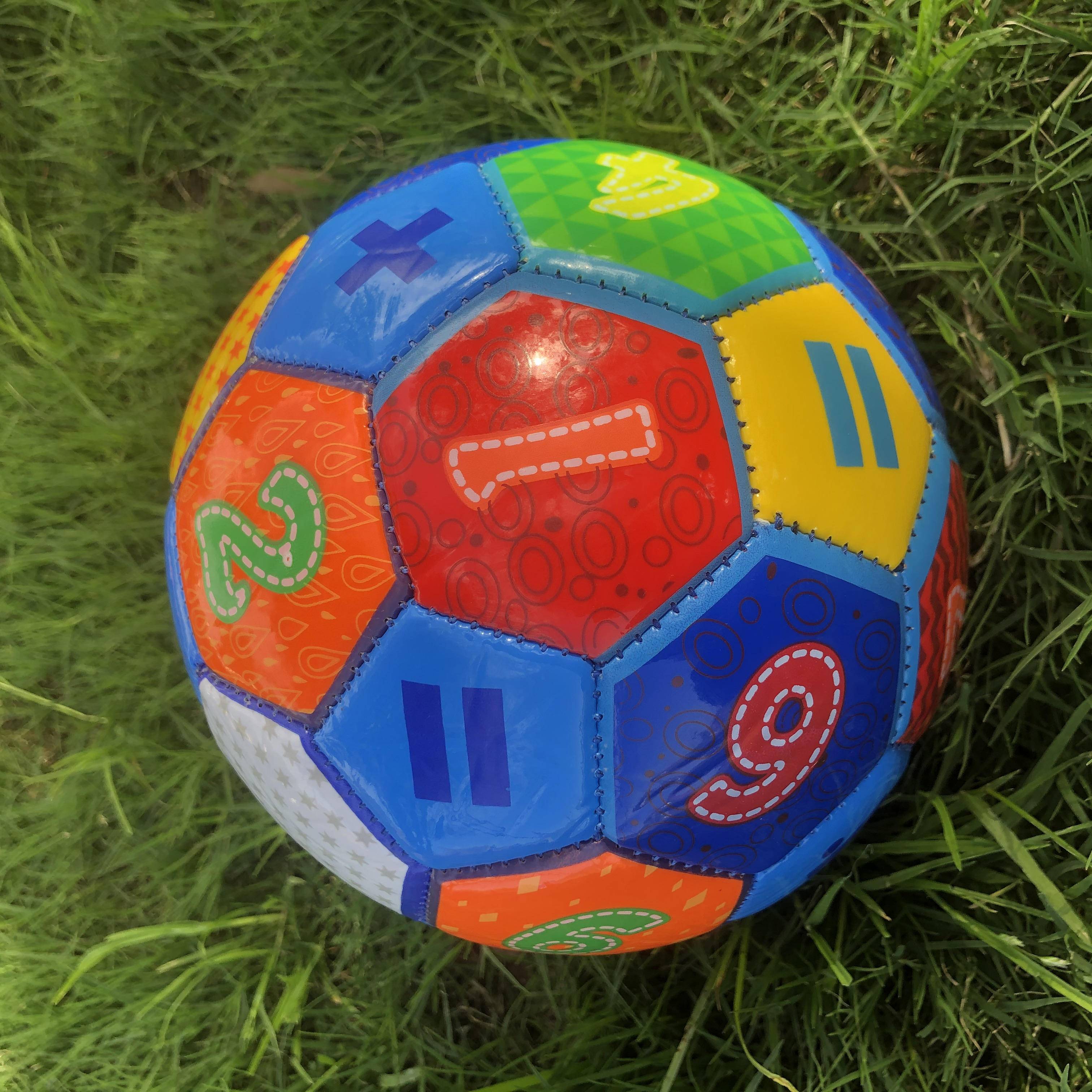 Children's special puzzle digital small ball colorful kindergarten baby learning color inflatable environmental protection toy football