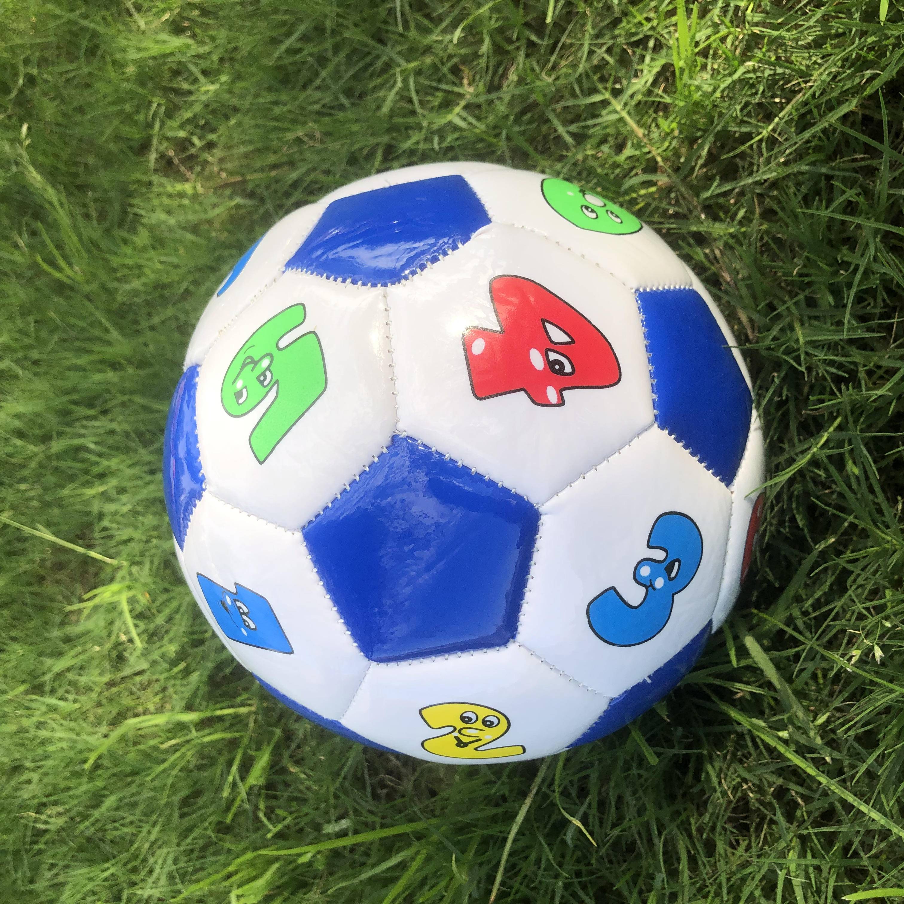 Children's special puzzle digital small ball colorful kindergarten baby learning color inflatable environmental protection toy football