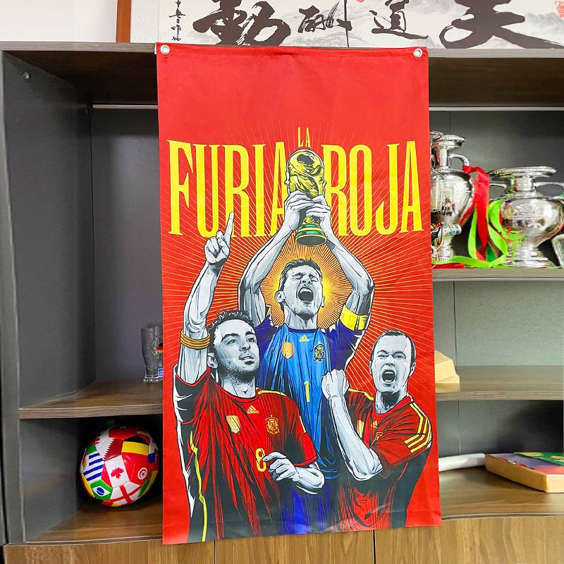 European Cup 2024 Football Championship Bar Lottery Store Wall Decoration Flag French Portuguese Banner