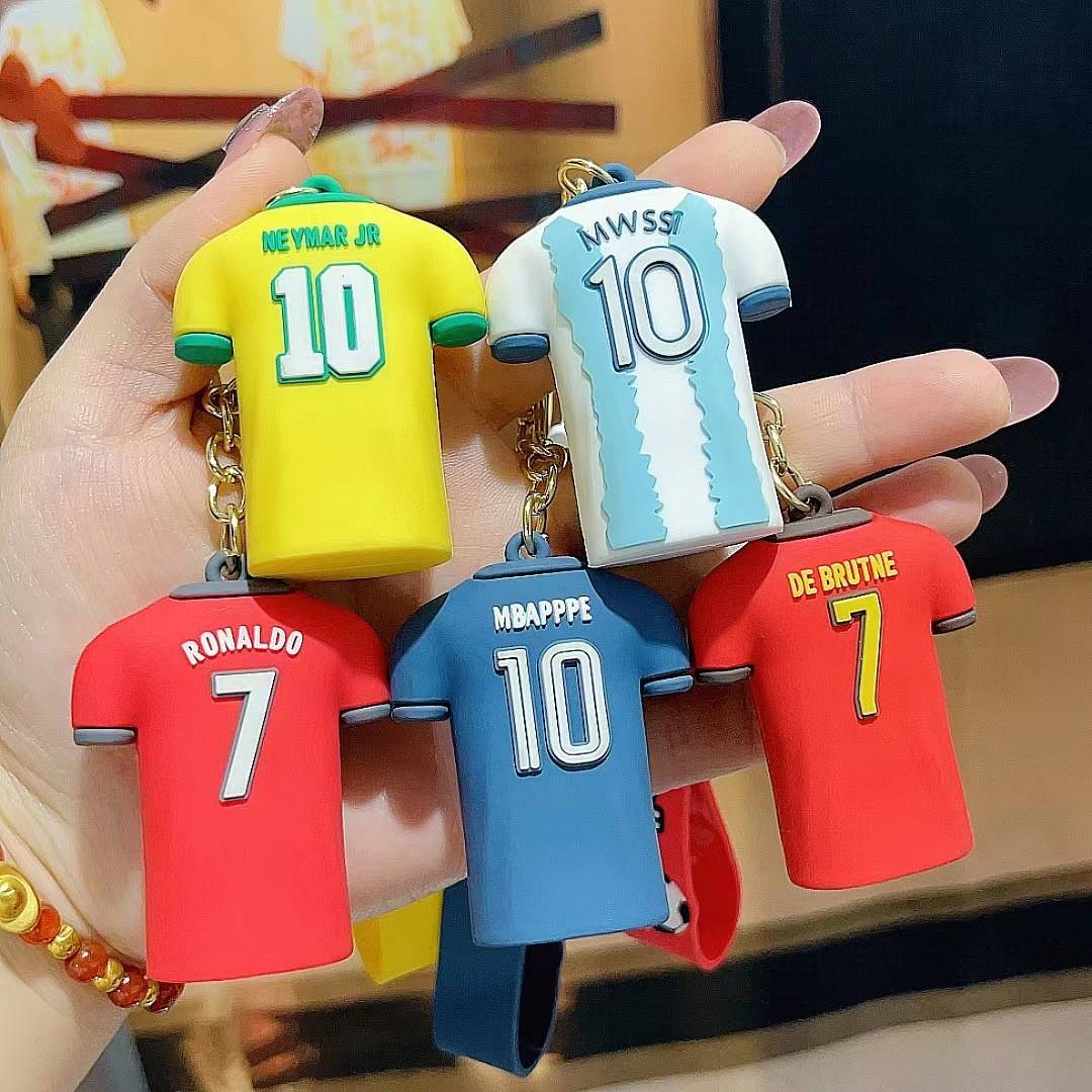2024 European Cup new soft glue football uniform keychain football pendant fans souvenir jewelry activities gift