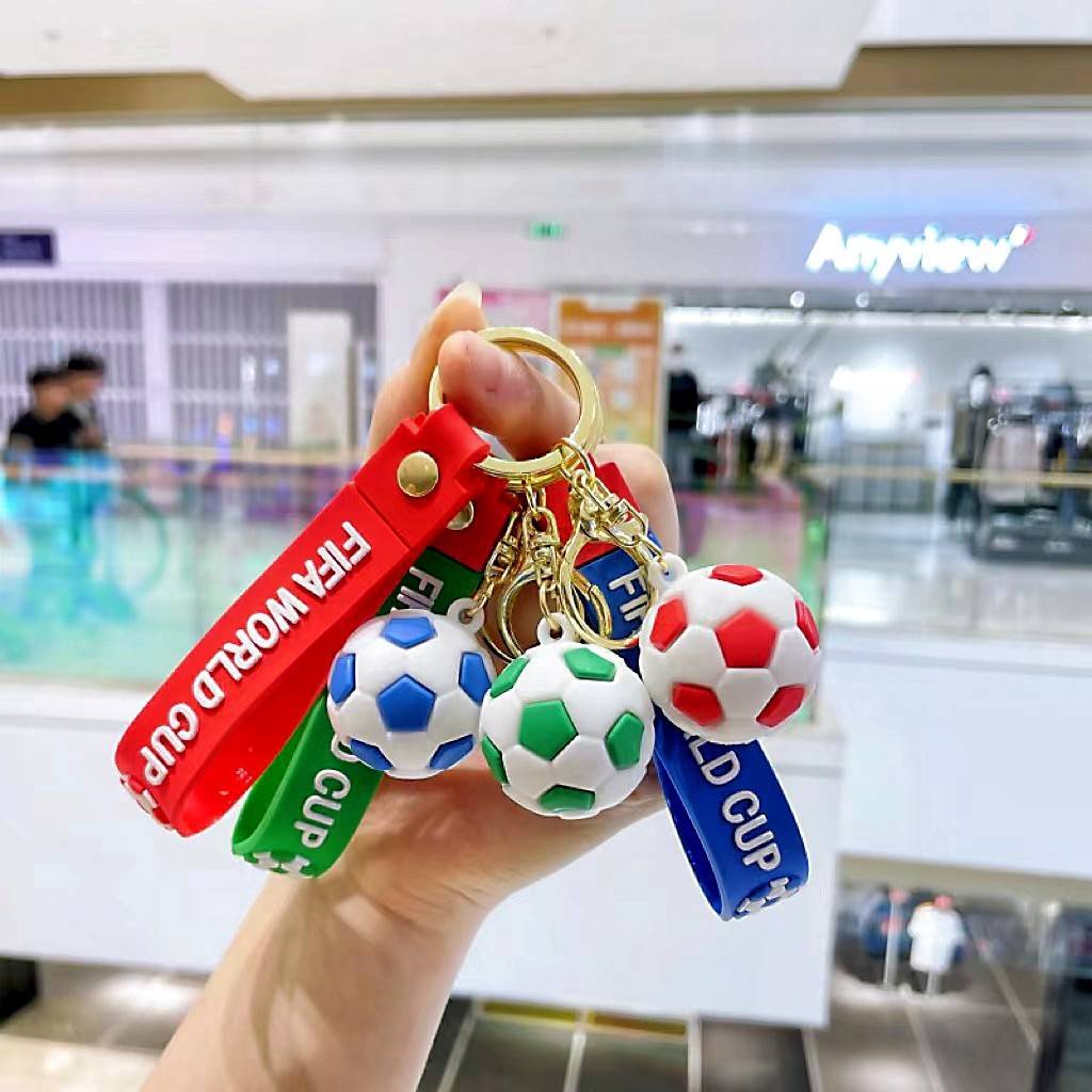 2024 European Cup new soft glue football uniform keychain football pendant fans souvenir jewelry activities gift