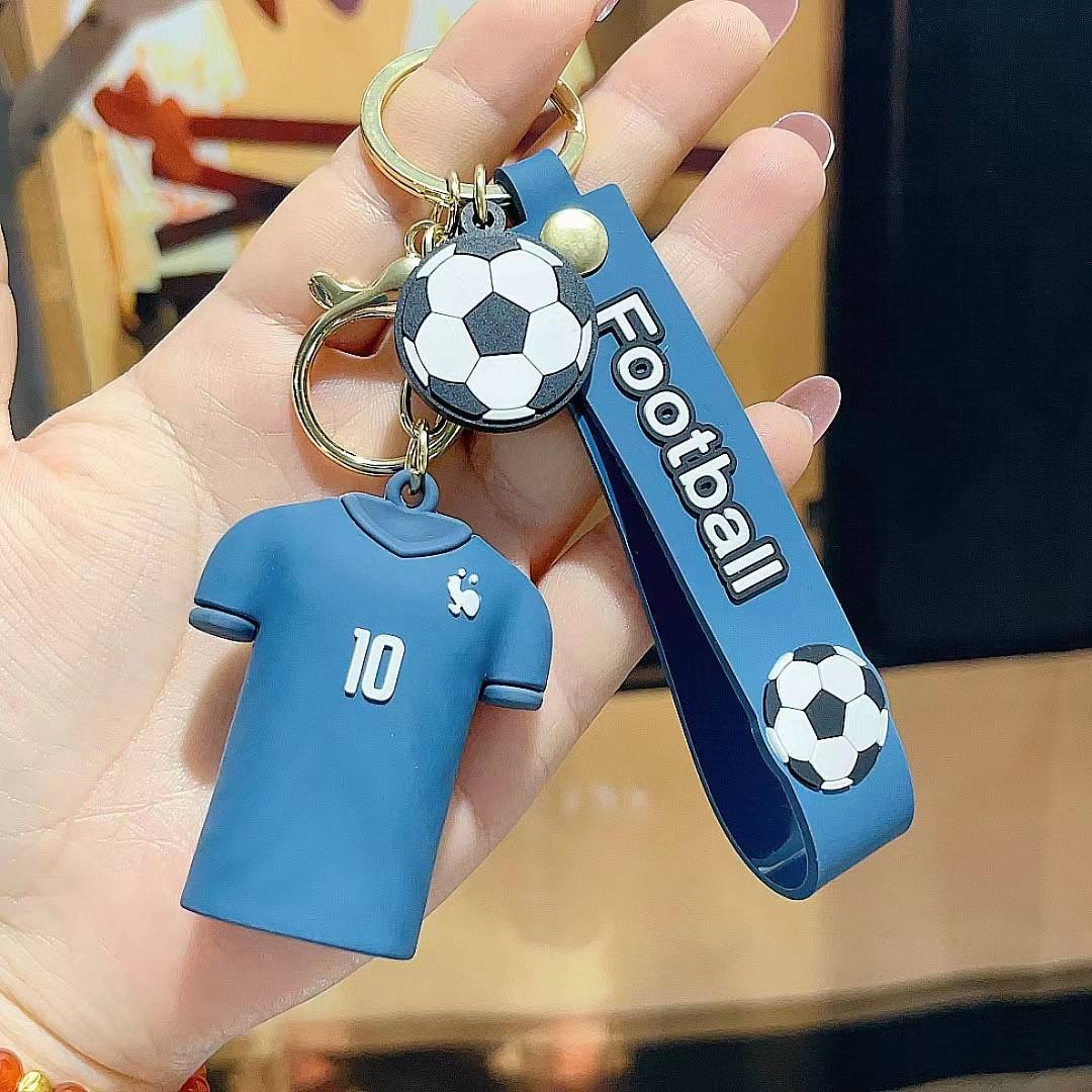 2024 European Cup new soft glue football uniform keychain football pendant fans souvenir jewelry activities gift