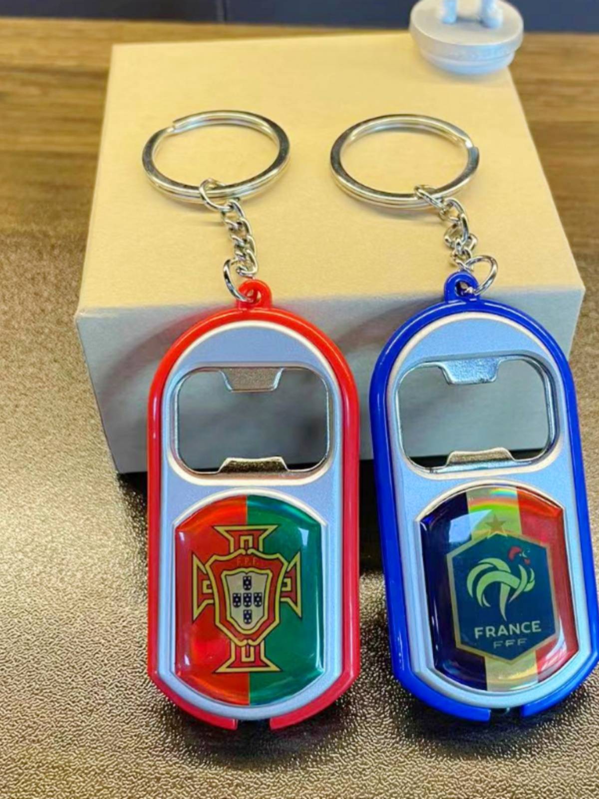 European Cup keychain souvenir fans fingernails cut small gift creative bar bottle opening device peripheral supplies