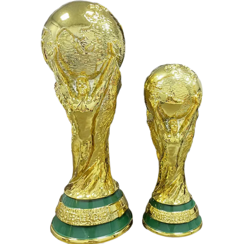 [1 to 1] The Hercules Cup 37cm Qatar World Cup Top Talent Model Football Fan Memorial Decoration