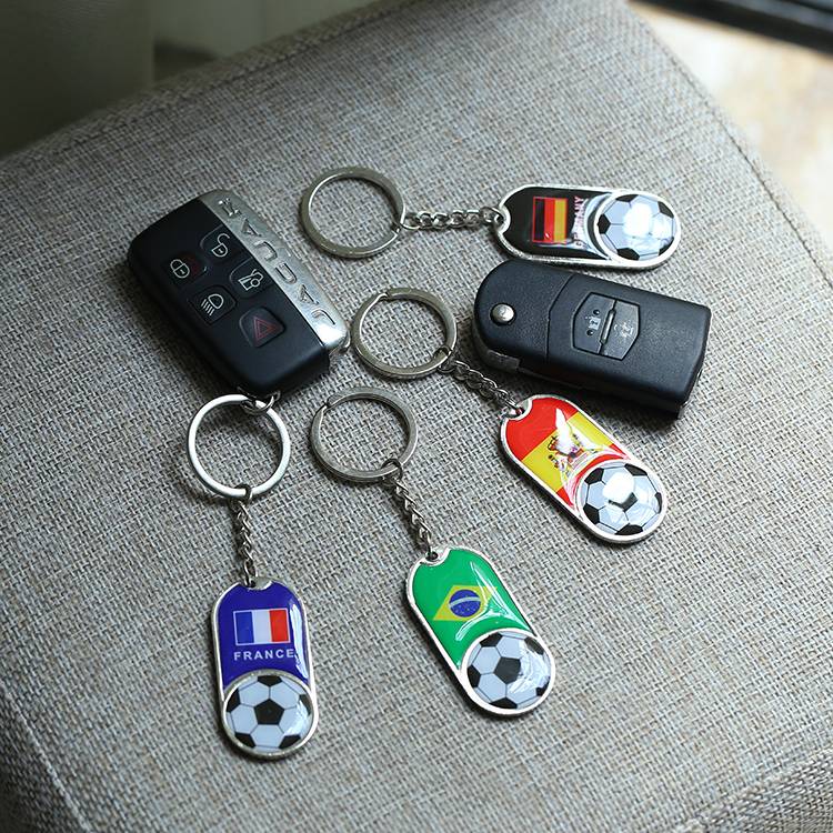 European Cup Mini Cute Football Decoration Pendant Personal Metal Key Buckle Fan Products Football Team Souvenirs