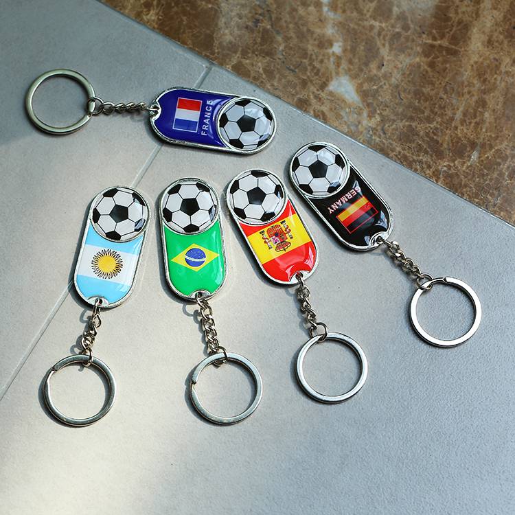 European Cup Mini Cute Football Decoration Pendant Personal Metal Key Buckle Fan Products Football Team Souvenirs