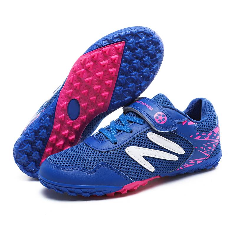 Genuine boys football shoes broken nails mesh surface breathable primary and secondary school children and children's training shoes non -slip leather surface short nail girl