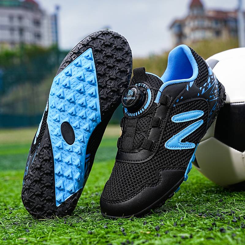 Genuine boys football shoes broken nails mesh surface breathable primary and secondary school children and children's training shoes non -slip leather surface short nail girl