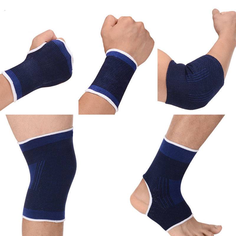 Blue wrist protection, elbow, knee and ankle care and palm [5 -piece set]