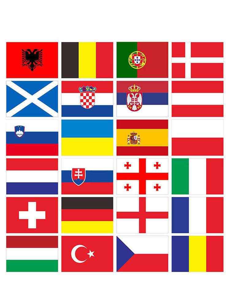 2024 European Cup sticker fans help the prestige of the football competition atmosphere decorative face sticker elements, refueling