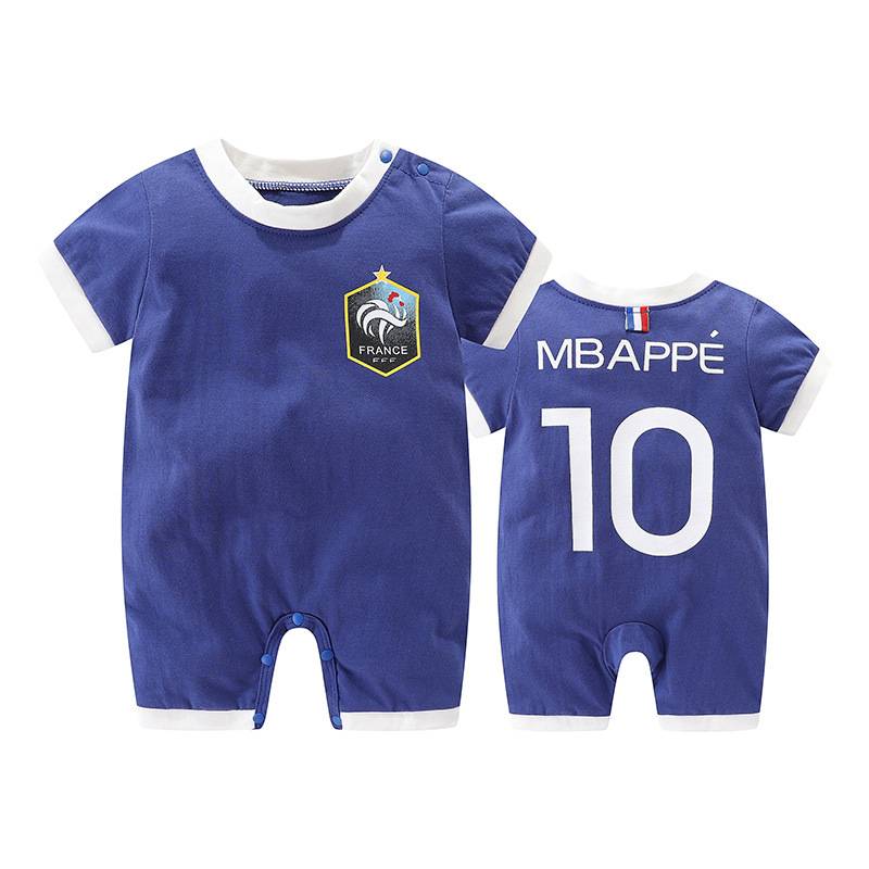 Empty and children's football clothing, Summer Argentine Messi Real Madrid No. 7 Harland short -sleeved pure cotton agreed baby jersey