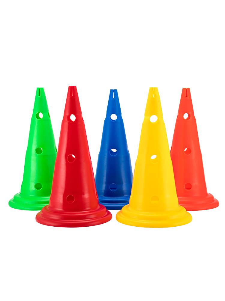 Bringing hole logo barrel disorder in the middle school entrance examination sports blue football roders in kindergarten, cross -railing rack rack tapered tapered training prop