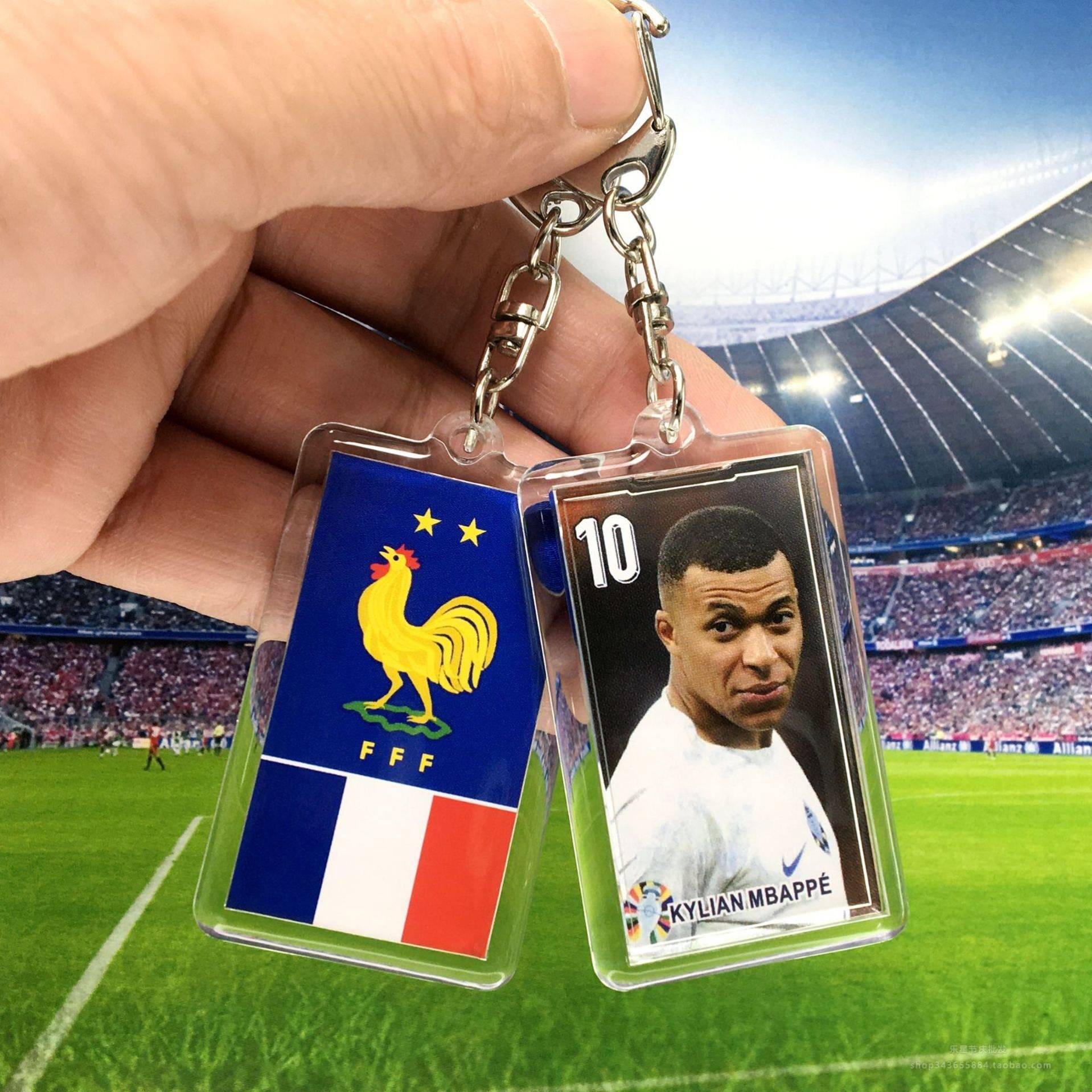 2024 European Cup Around Germany UEFA Football Star Key Buckle Fan Products Makes Sonor Small Gifts