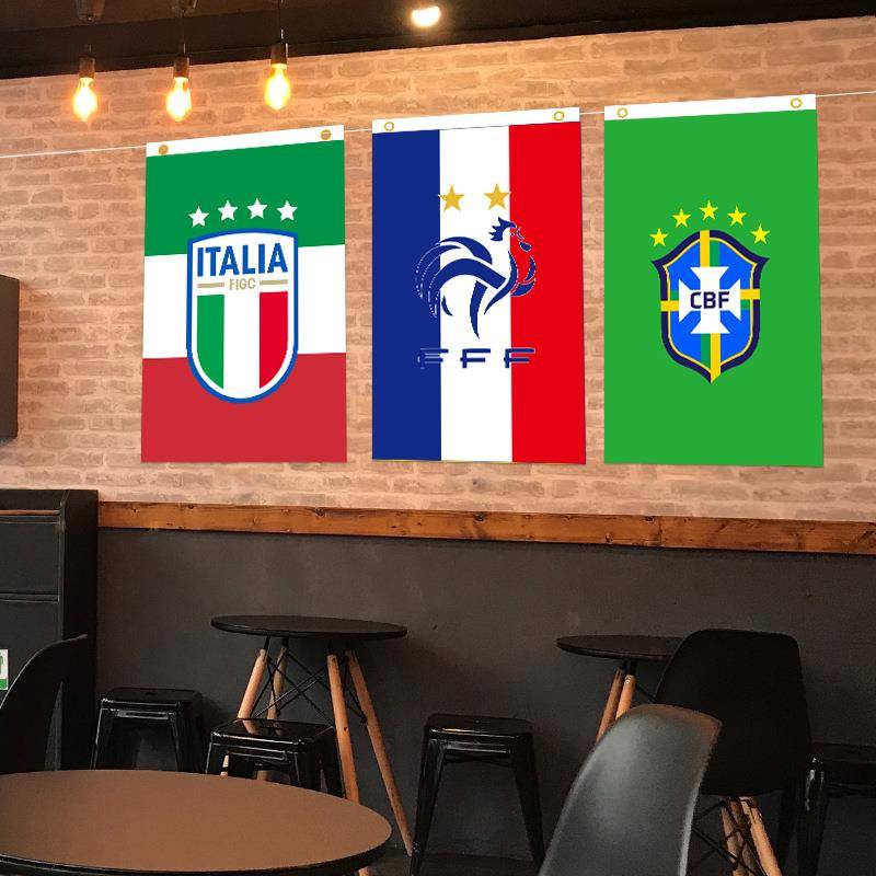 2024 European Cup Decoration 24 National Football Team Bar Bar Barbecue Lottery Shop atmosphere layout