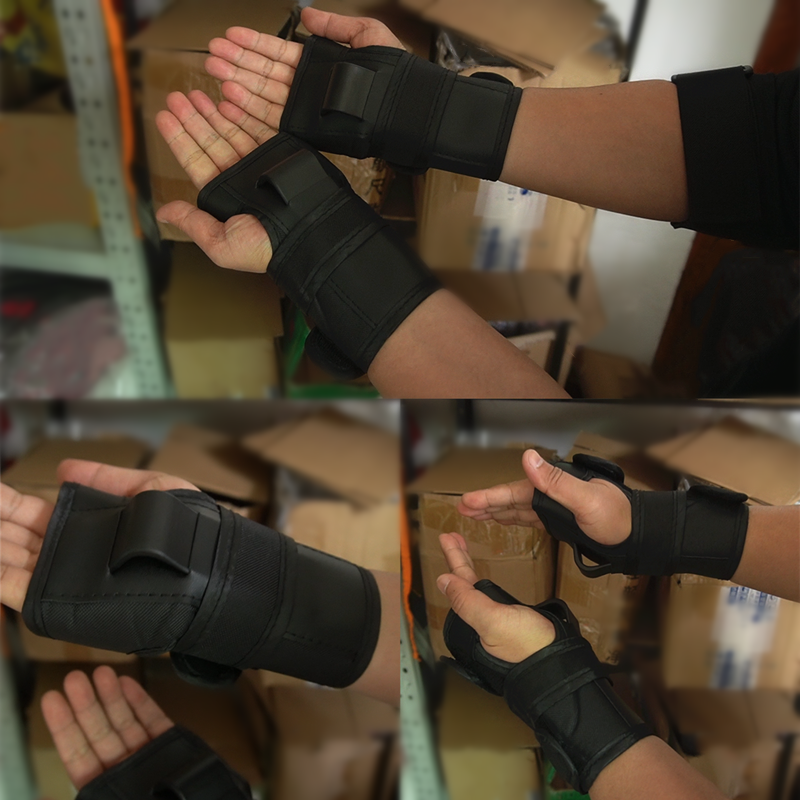 Thickened sports protective gear Gloves Men and women adults Children with dry ice skating skates skateboard skate to brake wrist guard palm