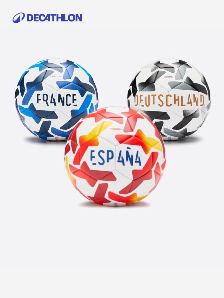 Decathlon flagship store European Cup Children's Football Leather Ball No. 5 Ball Training Competition Surrounding Memorial Ball IVO2