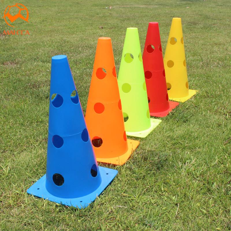 32cm logo barrel barrier football training cross -column multi -functional agile column stand can be adjusted height Lanqi
