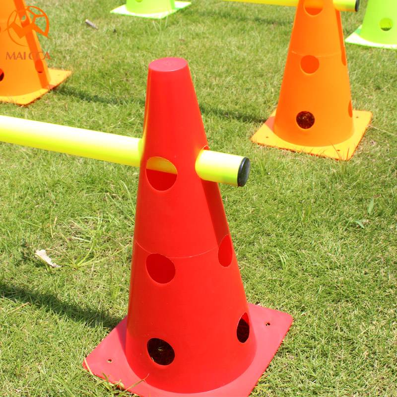 32cm logo barrel barrier football training cross -column multi -functional agile column stand can be adjusted height Lanqi