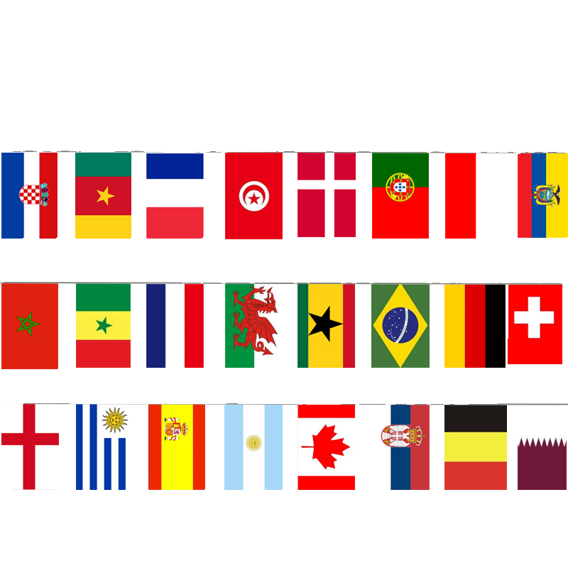 2024 European Cup Decoration Football theme Hanging Sports Lottery Store Store Atmosphere Furniture Products Stringing Flag