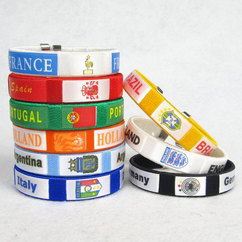 Bracelet World Cup Brazilian wristband Football Fan Bracelet National Team Bracelet Gift Awards Souvenirs