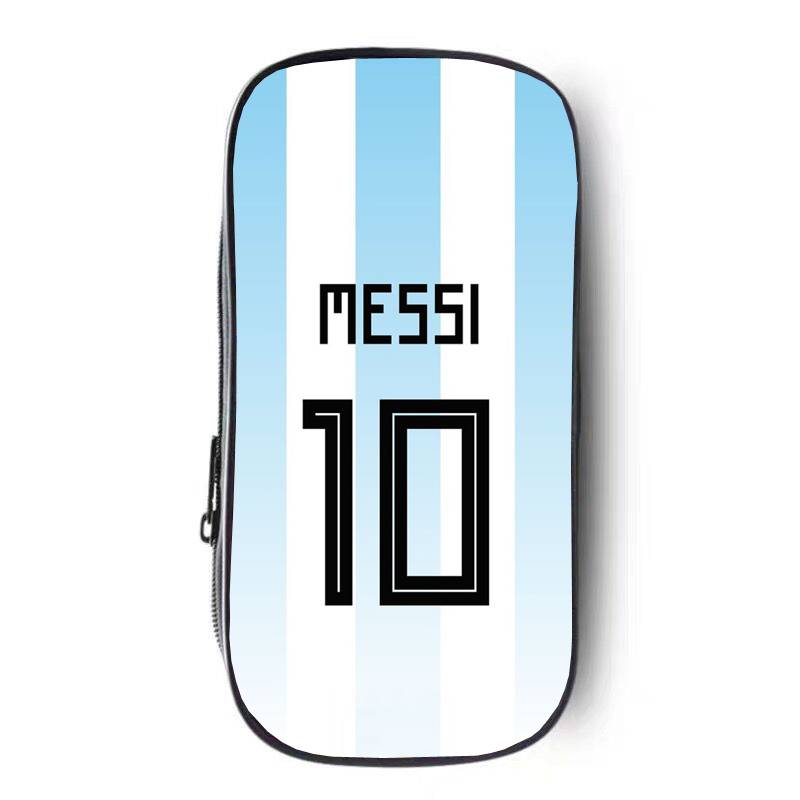 World Cup football Argentine team MESSI Messi 10 jersey junior high school elementary and middle school student stationery box pen bag