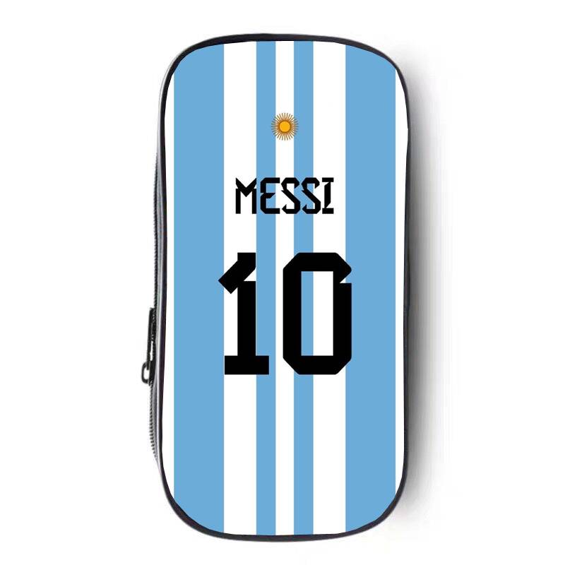 World Cup football Argentine team MESSI Messi 10 jersey junior high school elementary and middle school student stationery box pen bag