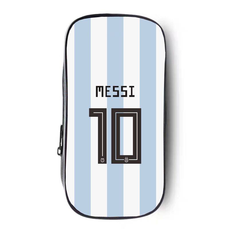 World Cup football Argentine team MESSI Messi 10 jersey junior high school elementary and middle school student stationery box pen bag