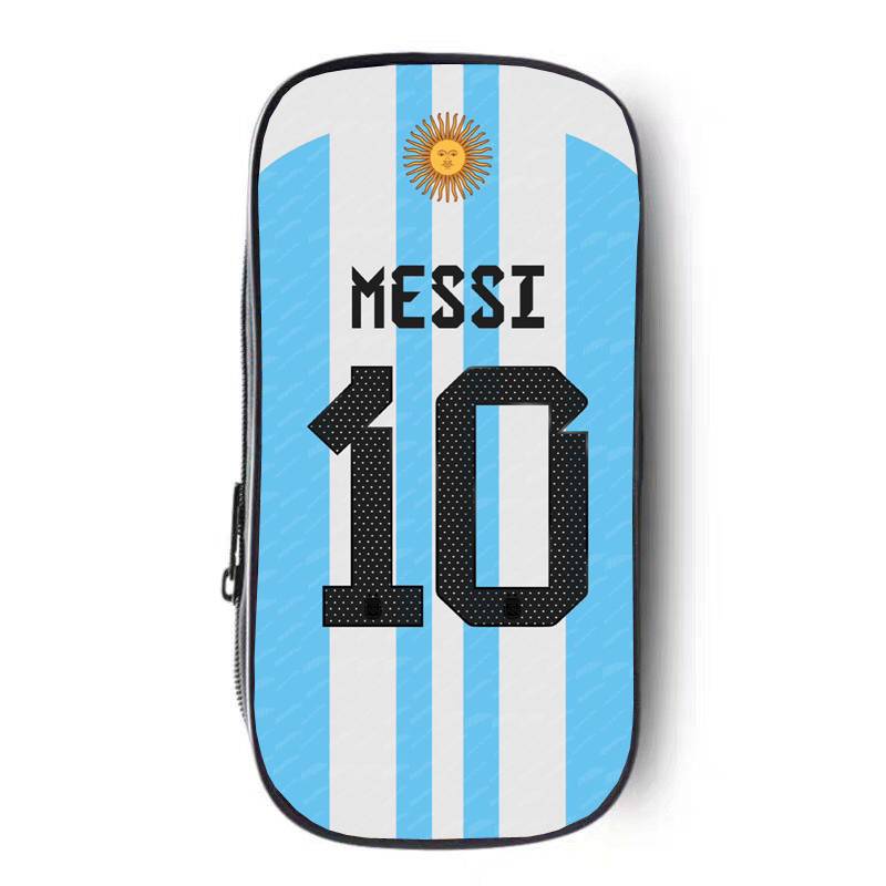 World Cup football Argentine team MESSI Messi 10 jersey junior high school elementary and middle school student stationery box pen bag
